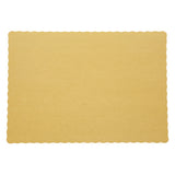 GOLD PLACEMAT 13.5" X 9.5" SCALLOPED