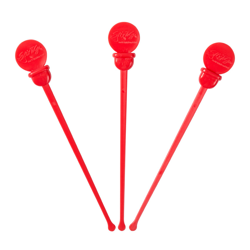 RED 4.75" STIR STIX PLUG, Three Plugs Fanned Out