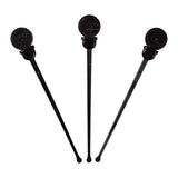 BLACK 4.75" STIR STIX PLUG, Three Plugs Fanned Out