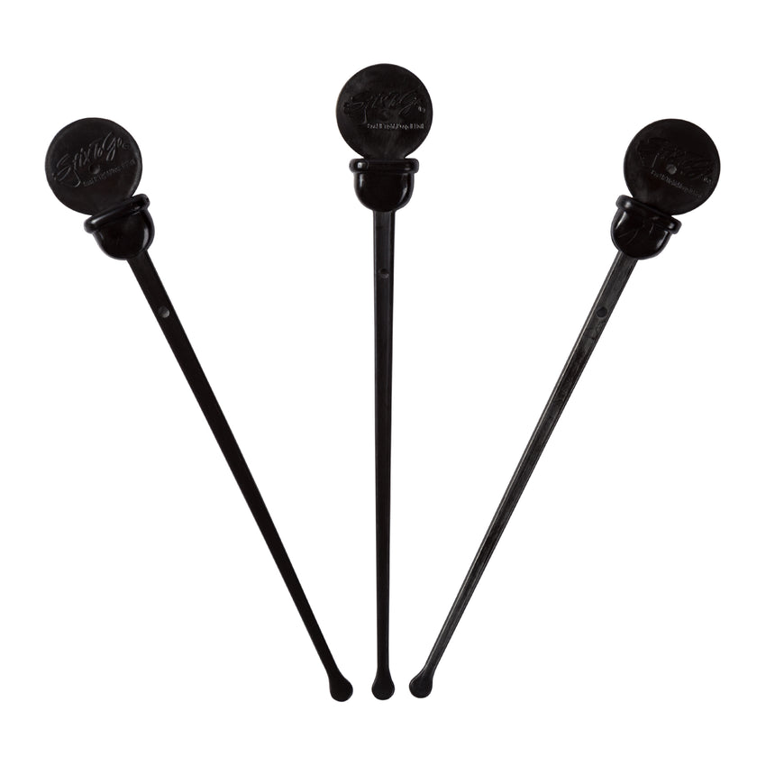 BLACK 4.75" STIR STIX PLUG, Three Plugs Fanned Out