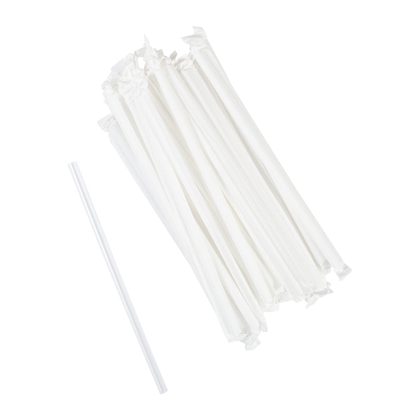 7.75" Giant Clear Straw, Paper Wrapped, Group Image