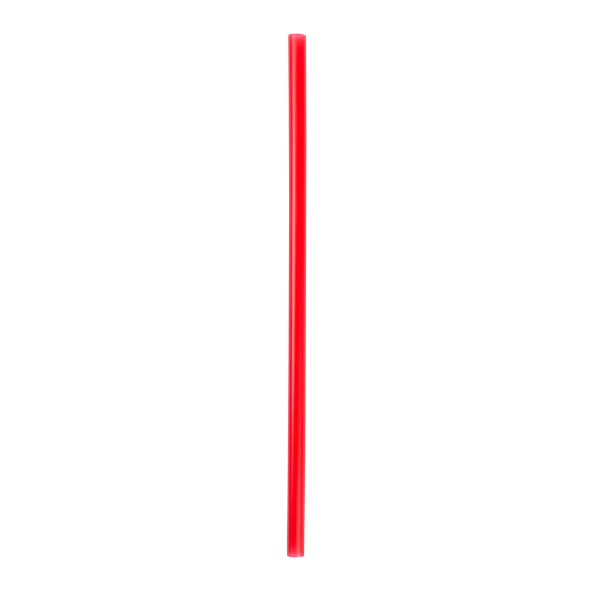 9" Giant Red Straws, Poly Wrapped, View Of Unwrapped Straw