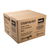 5.75" Jumbo Black Straw, Unwrapped, Closed Case