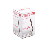 5.75" Jumbo Black Straw, Unwrapped, Inner Package