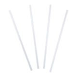 7.75" Jumbo Clear Straw, Unwrapped, Group Image, Fanned Out Straws