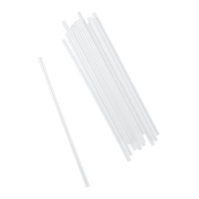 7.75" Jumbo Clear Straw, Unwrapped, Group Image