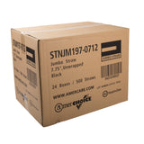 7.75" Jumbo Black Straw, Unwrapped, Closed Case