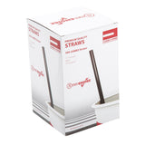 7.75" Jumbo Black Straw, Unwrapped, Inner Package