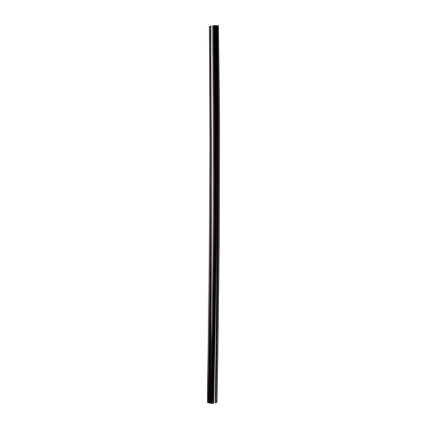 7.75" Jumbo Black Straw, Unwrapped