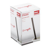 7.75" Jumbo Black Straw, Unwrapped, Inner Package