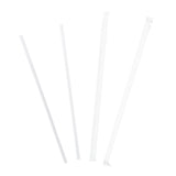 9" Jumbo Clear Straws, Paper Wrapped, Group Image, Fanned Out Straws