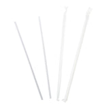 10.25" Jumbo Straw, Clear, Paper Wrapped, Two Unwrapped Straws and Two Wrapped Straws