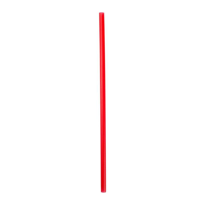 10.25" Giant Straw, Red, Poly Wrapped, View of Unwrapped Straw