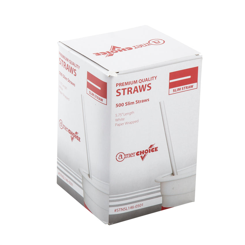 5.75" Slim Milk Sipster, White, Paper Wrapped, Inner Package