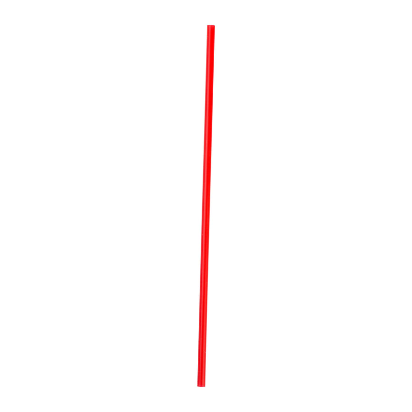 7" Red Stirrer Straw, Poly Wrapped