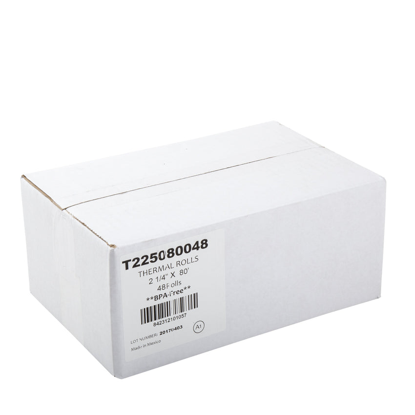 Thermal Rolls, 2-1/4" x 80' with 7/16" ID Core, Closed Case