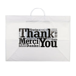 RIGID HANDLED MULTILINGUAL SHOPPING BAG 22