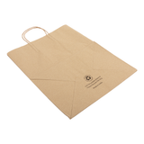 TWISTED HANDLE KRAFT PAPER BAG 12" X 9" X 15.75", Flat