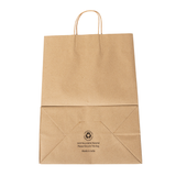 TWISTED HANDLE KRAFT PAPER BAG 13" X 7" X 17", Flat