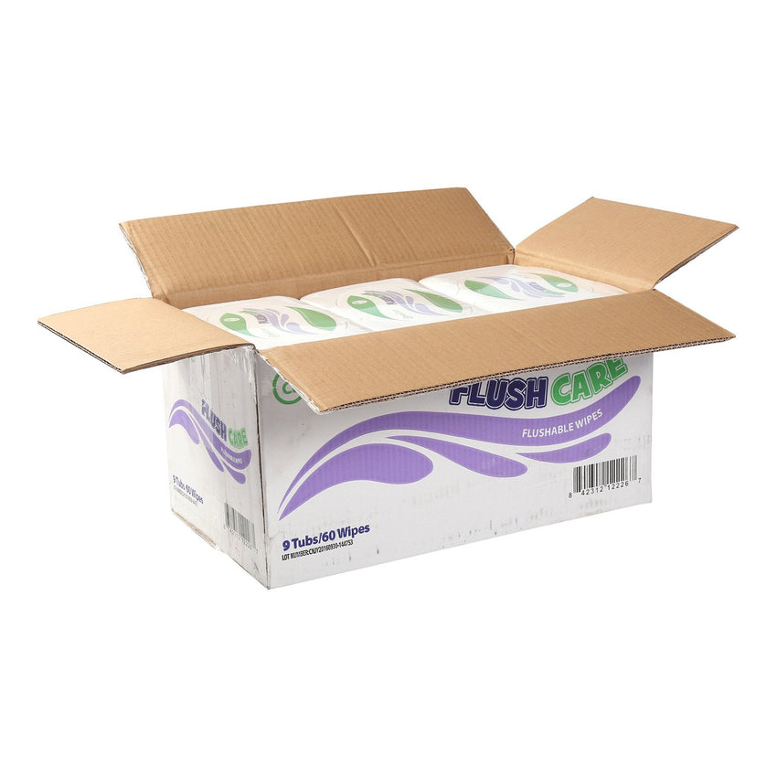 9" x 11" Spunlace Flushable Wipes, Open Case